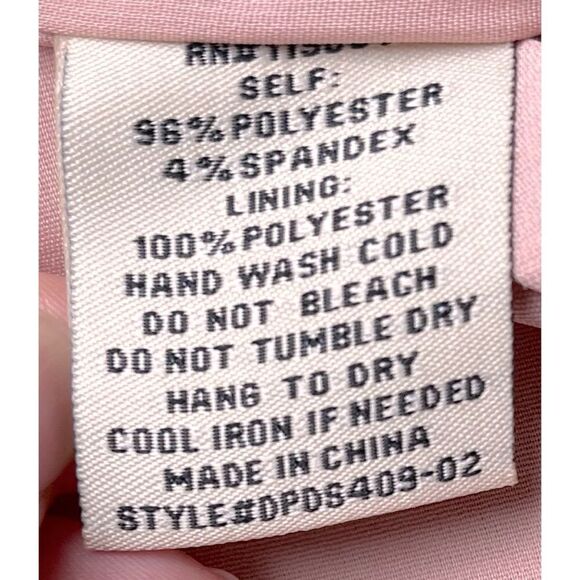 Du Paradis Anthropologie Cross-Neck Satin Jumpsuit in Pink, Size Small - Picture 9 of 9